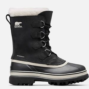 Sorel Caribou Black Waterproof Snow Boots